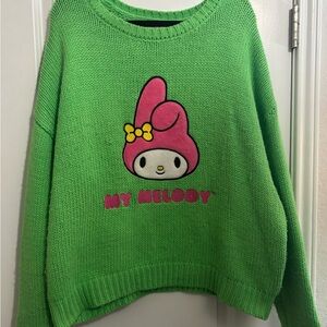 Forever 21 x Sanrio Collab Bright Green My Melody Sweater